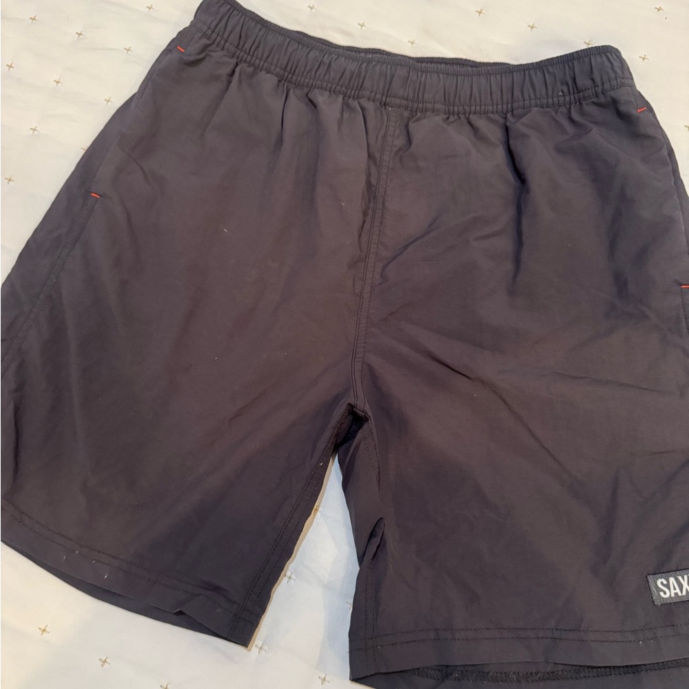 Saxx Black 2-in-1 Volley Swim Athletic Shorts fully lined